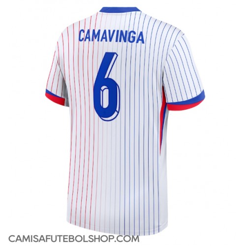 Camisa de time de futebol França Eduardo Camavinga #6 Replicas 2º Equipamento Europeu 2024 Manga Curta